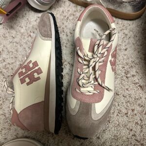 Tory Burch Pink and Cream Women's Sneakers